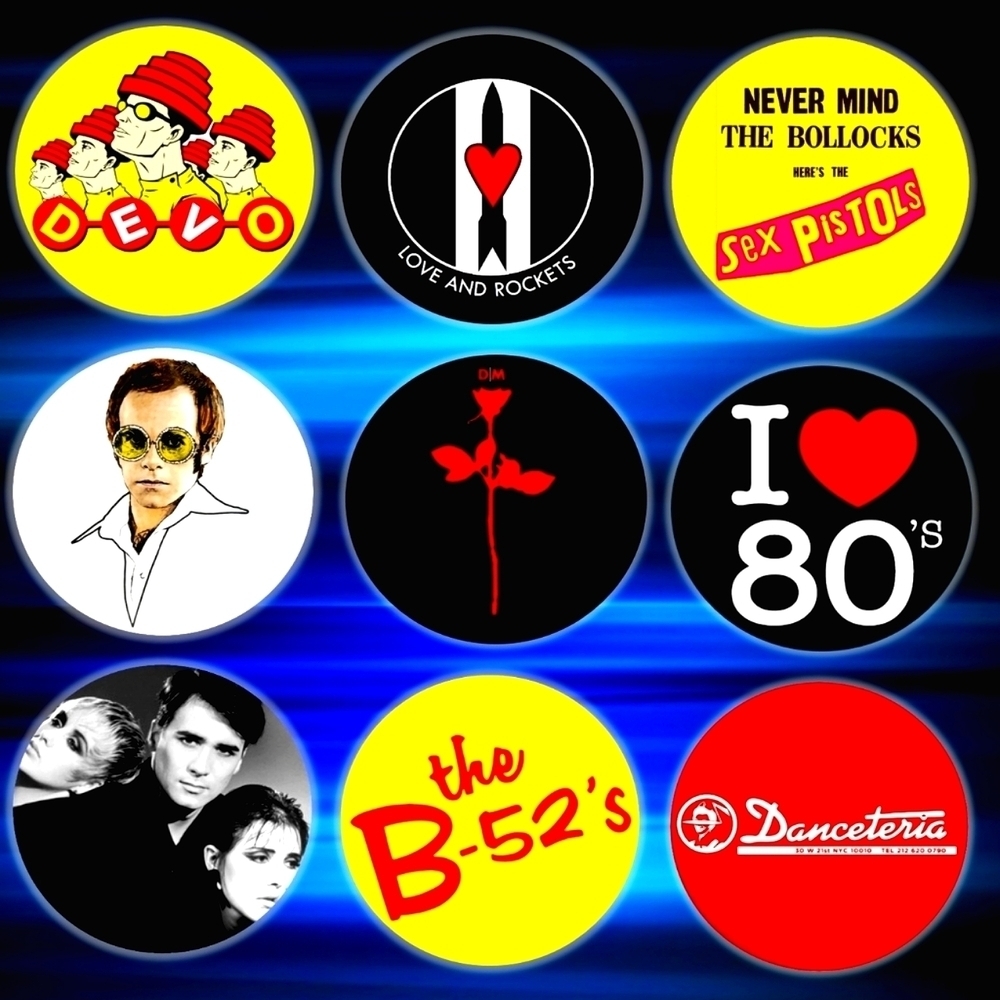 I Love The 80's Magnet Set Kitchen Magnets 80's Music Decor
